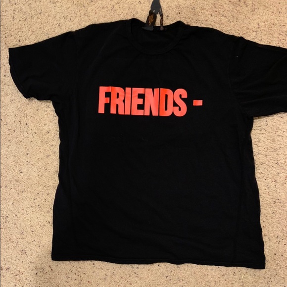 Vlone Shirts Friends Tee Red On Black Dc Pop Up Exclusive Poshmark
